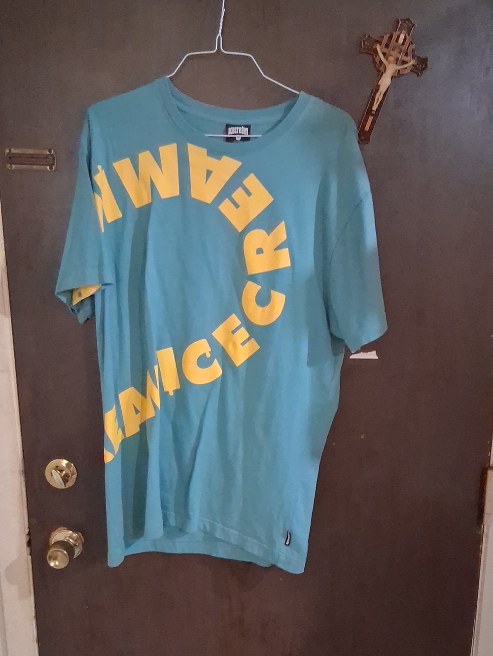 Ice Cream Short Sleeve Tee with Yellow Graphic